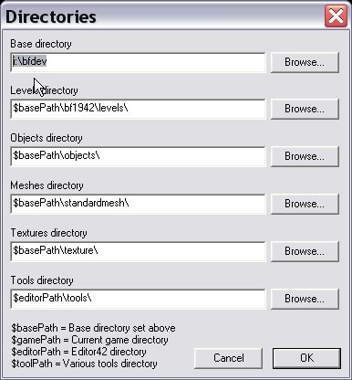 Directory select dialog box